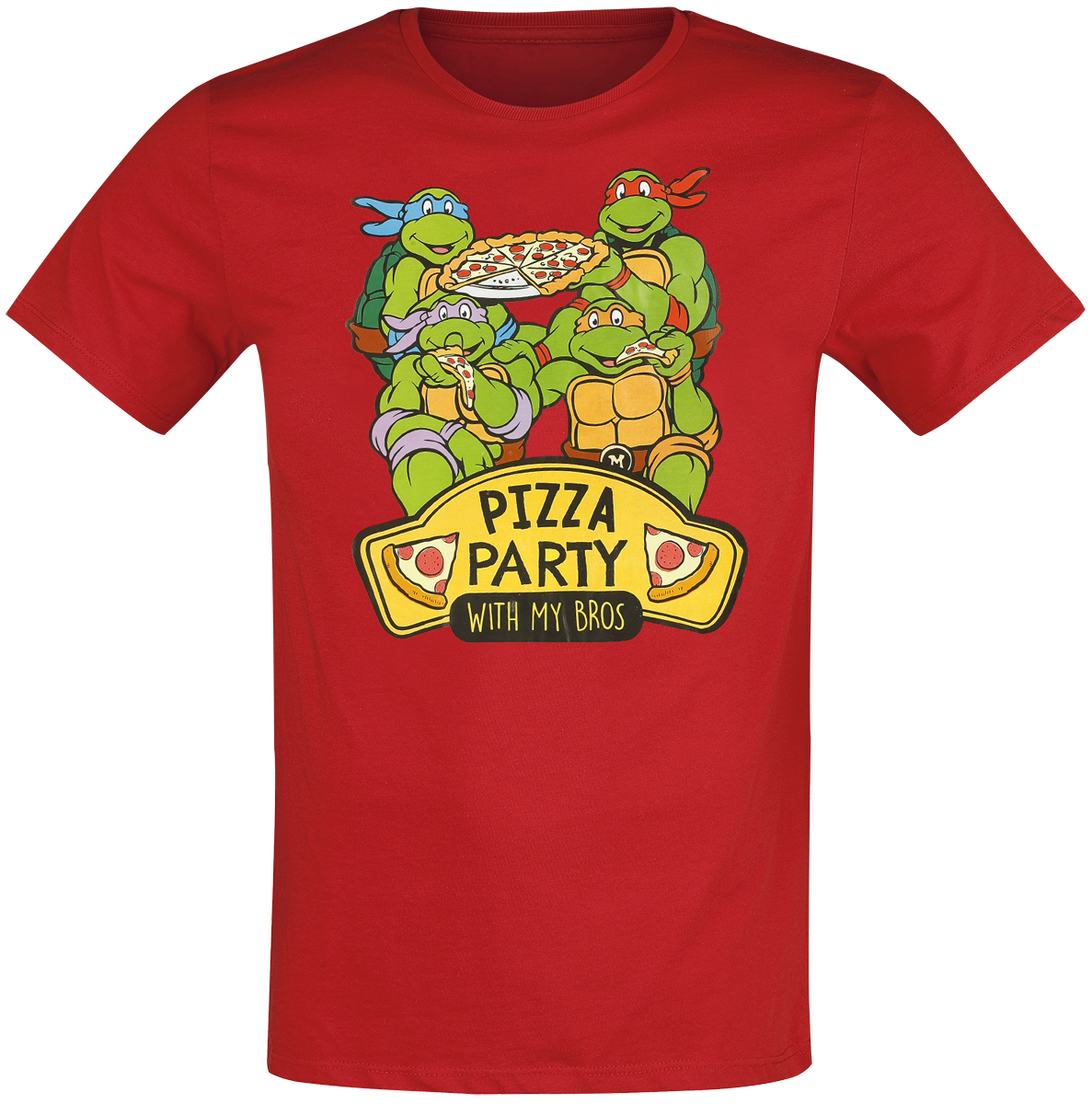 Teenage Mutant Ninja Turtles - Kids - Pizza Party - T-Shirt - rot
