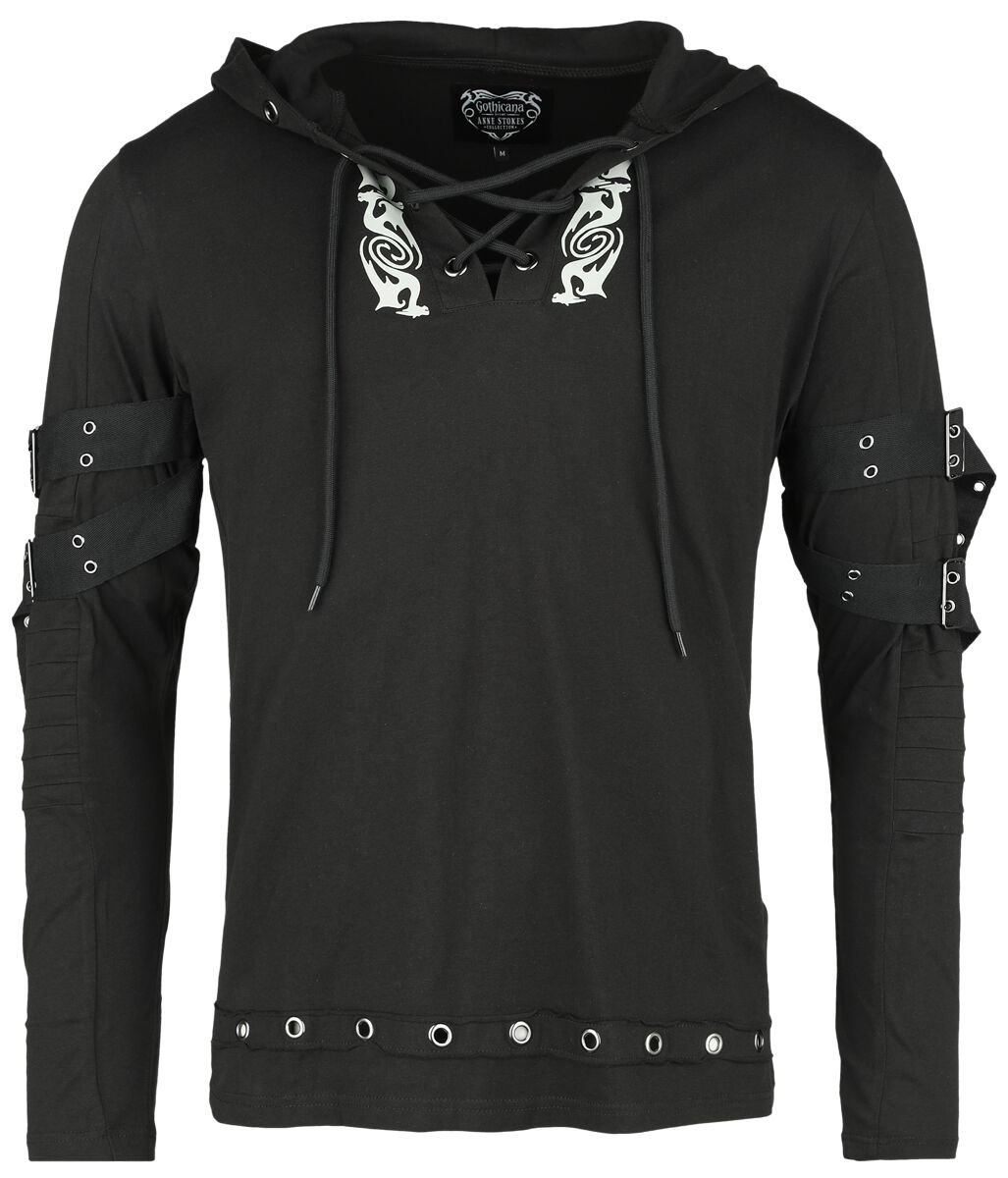 Gothicana by EMP Gothicana X Anne Stokes Longsleeve Langarmshirt schwarz in S