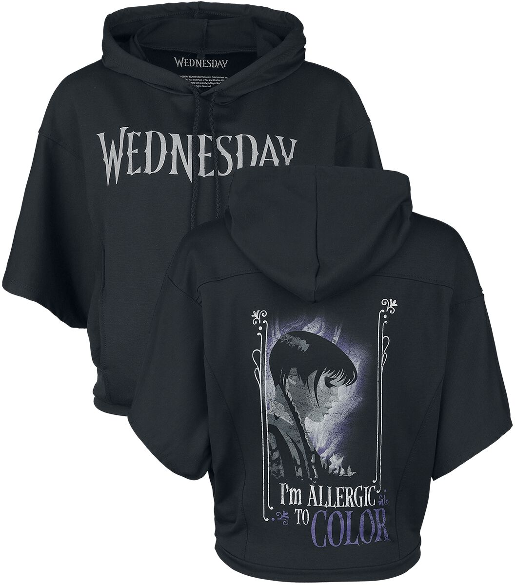 Sweat-shirt à capuche de Wednesday - Colour Allergic - S à XXL - pour Femme - noir