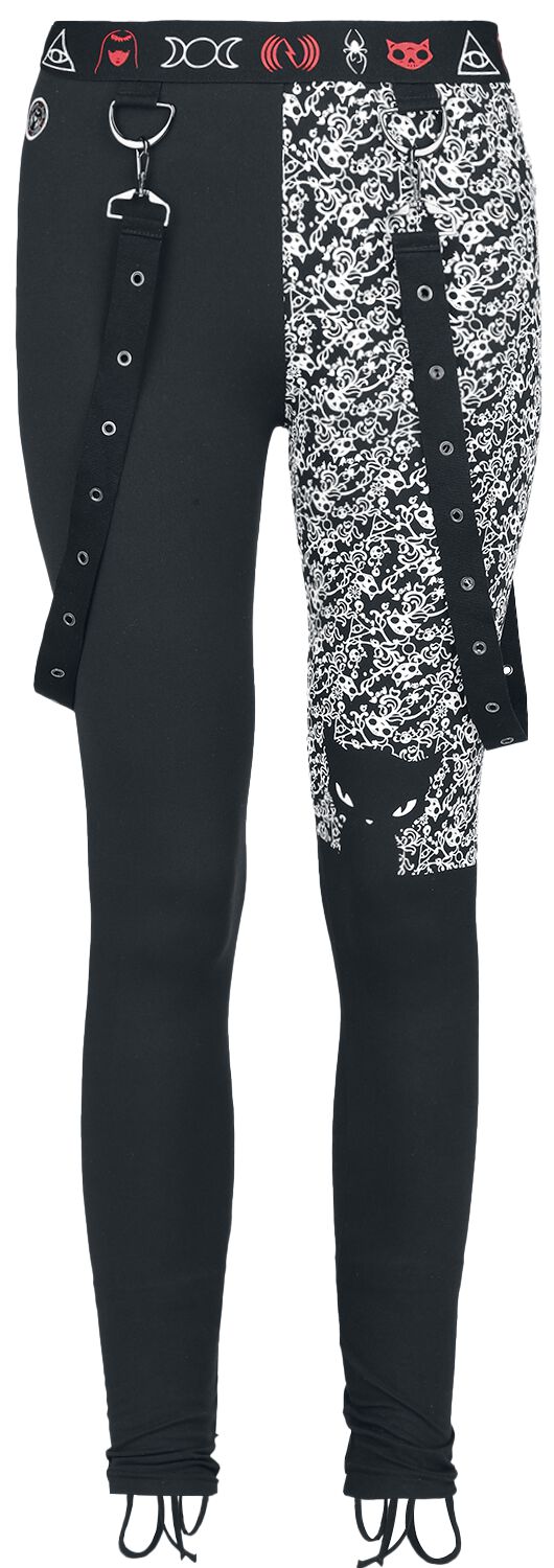 Image of Leggings Gothic di Gothicana by EMP - Gothicana X Emily the Strange leggings - S a XXL - Donna - nero