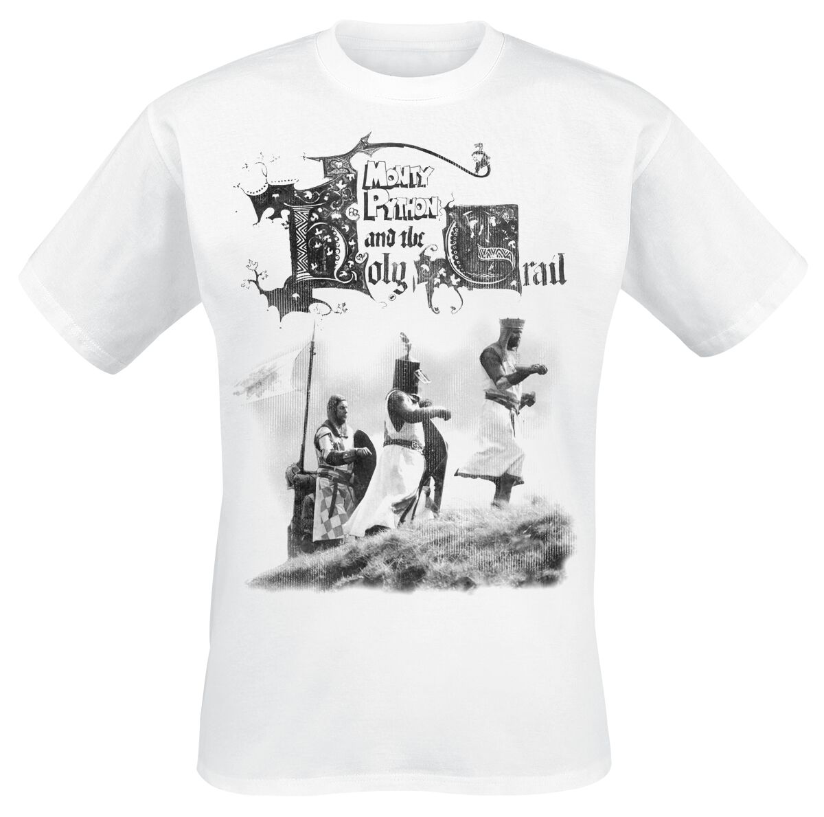 T-Shirt Manches courtes de Monty Python - Holy Grail Knight Riders - S à 3XL - pour Homme - blanc