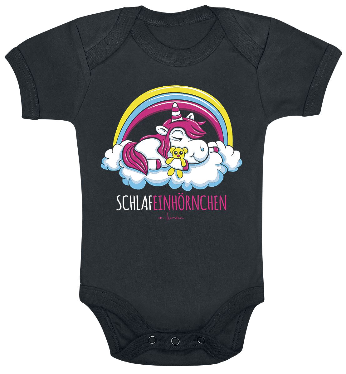 Tierisch Kids – Schlafeinhörnchen Body schwarz Tierisch Kids – Schlafeinhörnchen Body schwarz