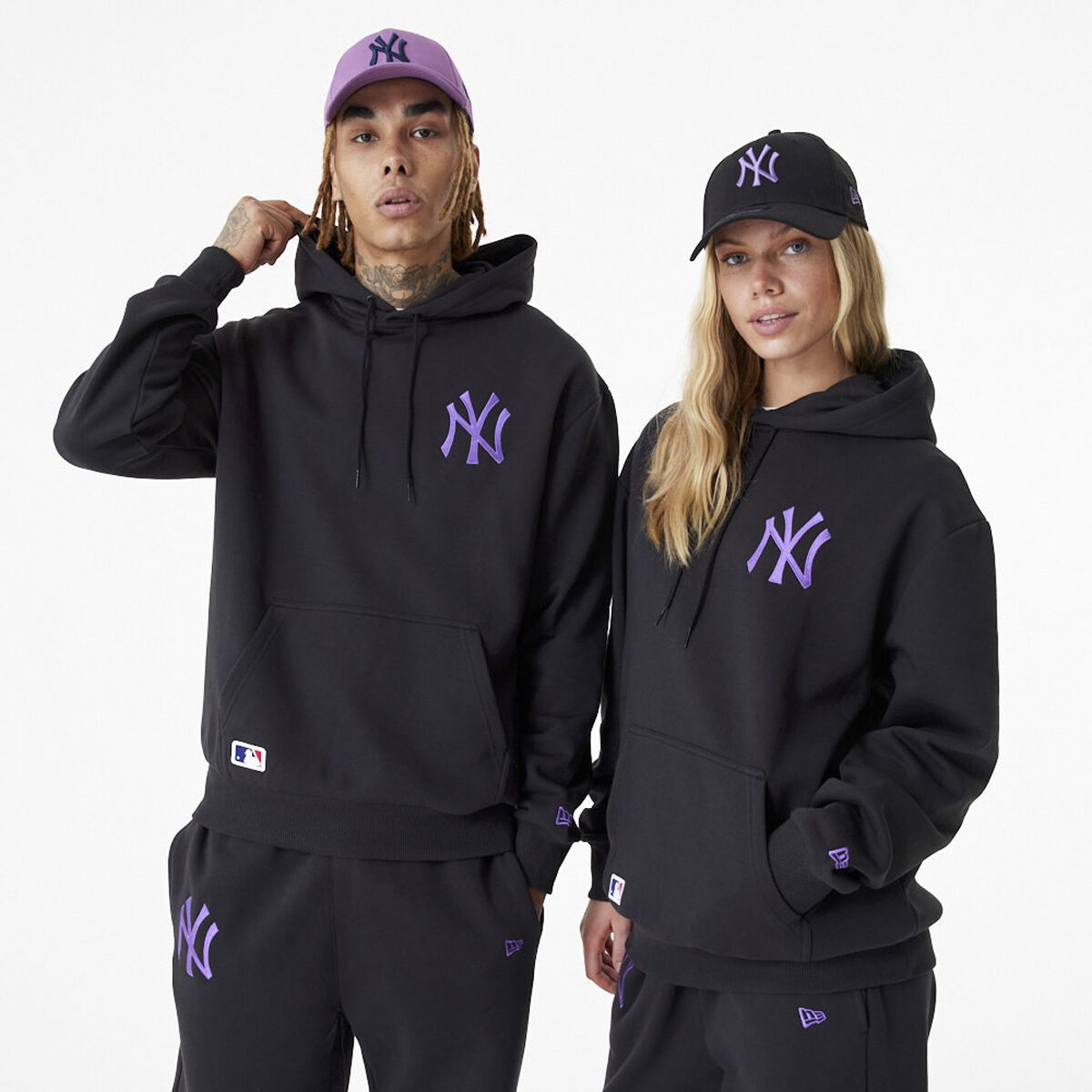 New Era – MLB Kapuzenpullover – New York Yankees – S bis XXL – Größe XL – schwarz