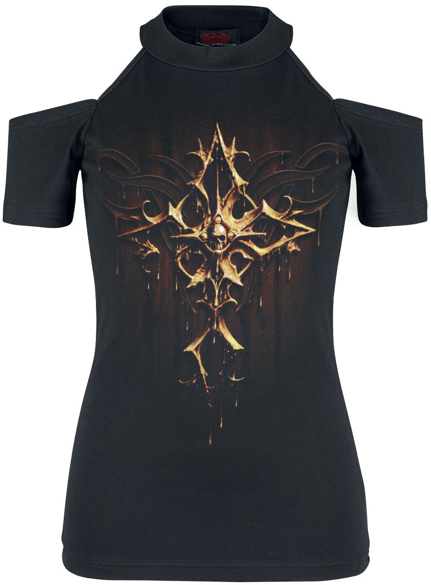 Spiral - Gothic T-Shirt - Dripping Gold - L bis XXL - für Damen - Größe XXL - schwarz