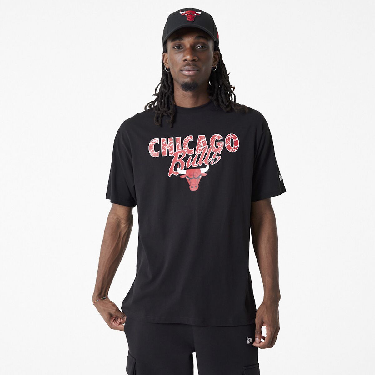 New Era – NBA T-Shirt – Chicago Bulls – S bis XXL – für Männer – Größe XL – schwarz