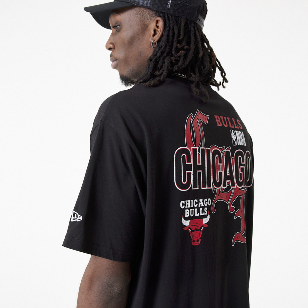New Era - NBA T-Shirt - Chicago Bulls - S bis XXL - für Männer - Größe S - schwarz