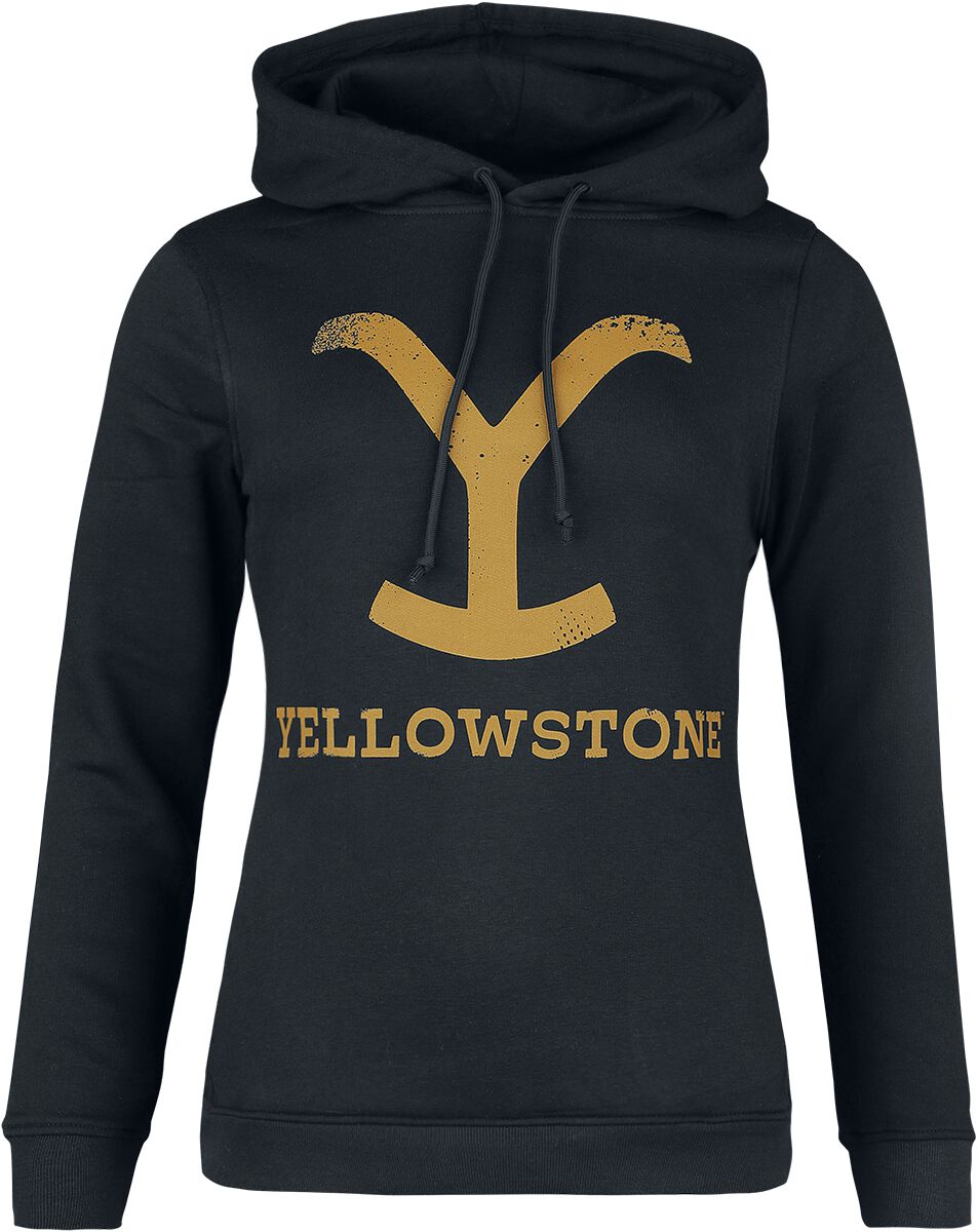 Sweat-shirt à capuche de Yellowstone - S à XXL - pour Femme - noir