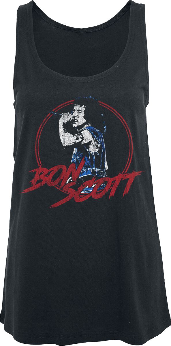 Bon Scott Rock n Roll Tank-Top schwarz Bon Scott Rock n Roll Tank-Top schwarz