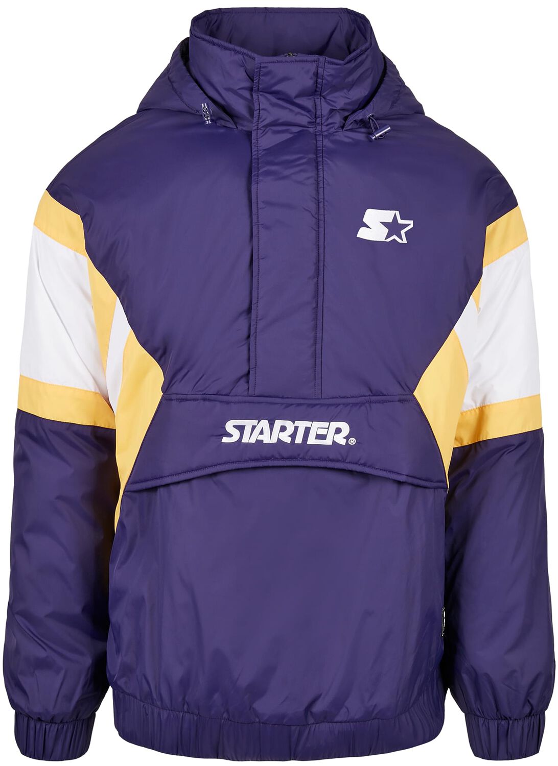 Starter Starter Color Block Half Zip Retro Jacket Übergangsjacke lila in L