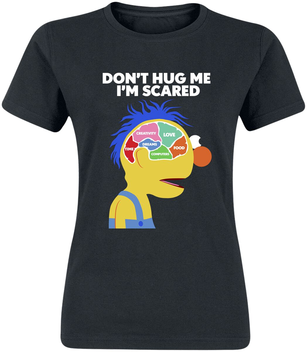 T-Shirt Manches courtes de Don't Hug Me I'm Scared - Brain - S à XXL - pour Femme - noir