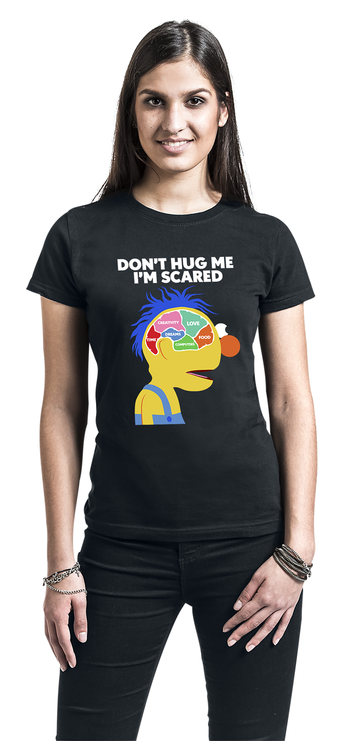 Don't Hug Me I'm Scared Brain T-Shirt schwarz