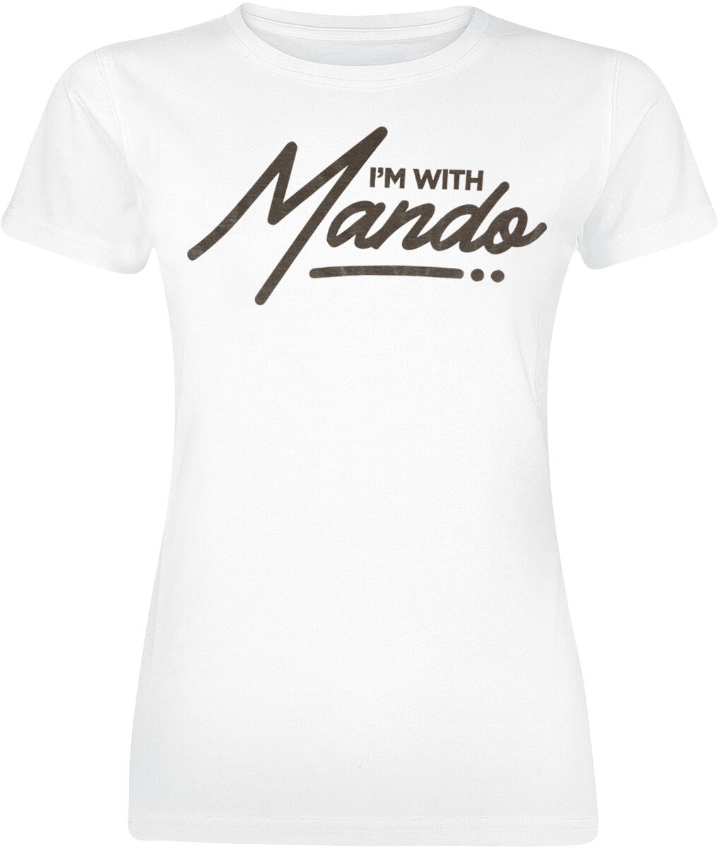 T-Shirt Manches courtes de Star Wars - The Mandalorian - I'm With Mando - Grogu - S à XXL - pour Fem