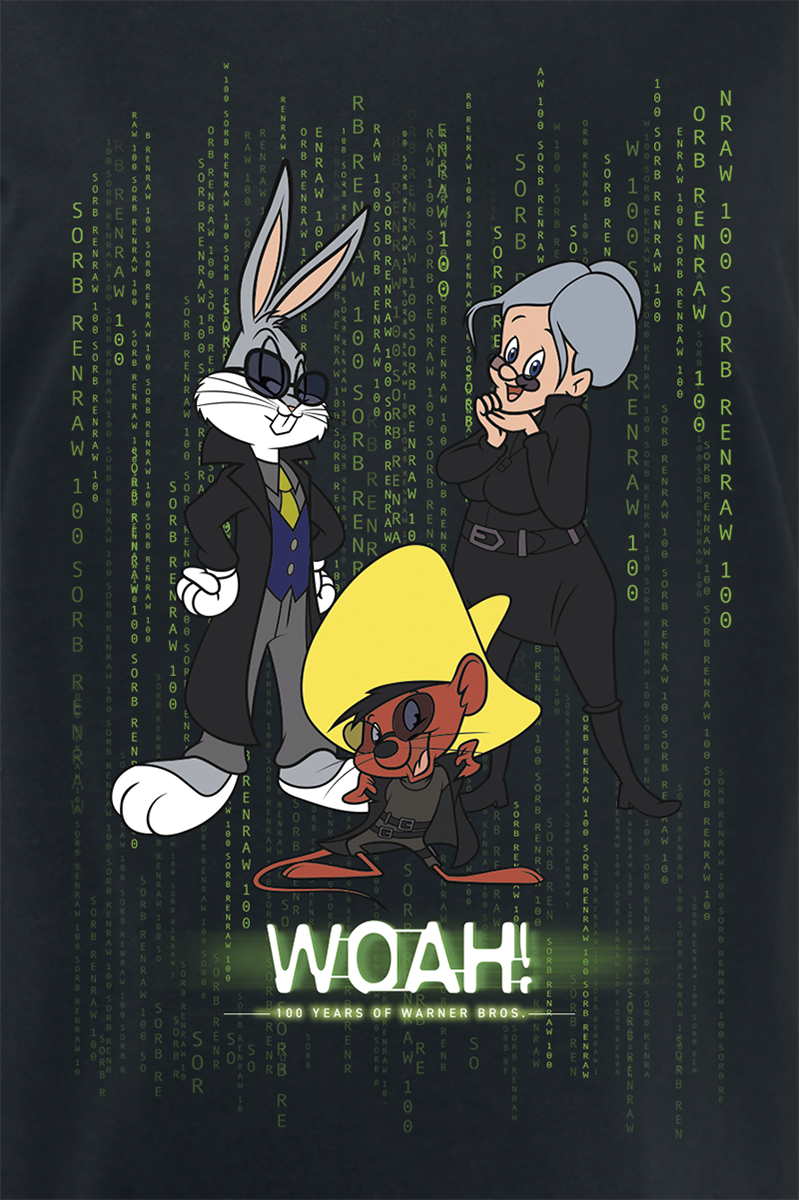 Looney Tunes Warner 100 - Matrix T-Shirt schwarz