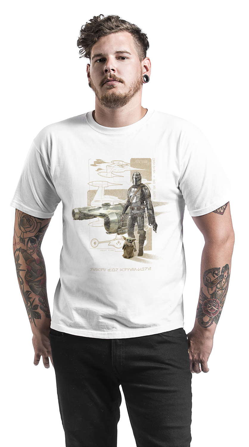 Star Wars The Mandalorian - Mando T-Shirt weiß