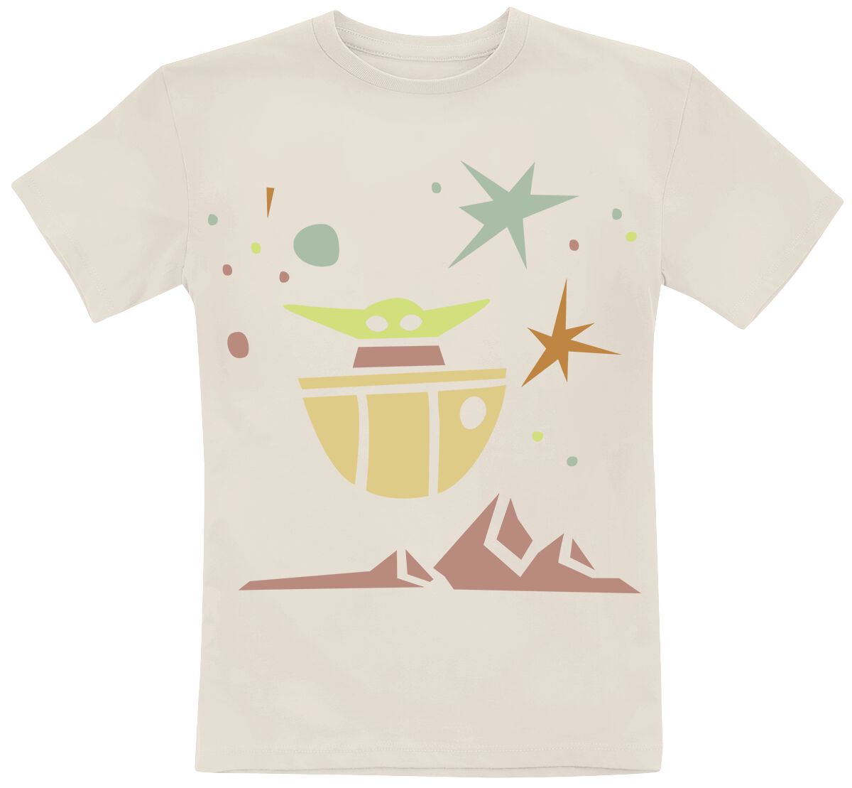 T-shirt de Star Wars - Kids - The Mandalorian - Grogu - 116 à 164 - pour filles & garçonse - beige