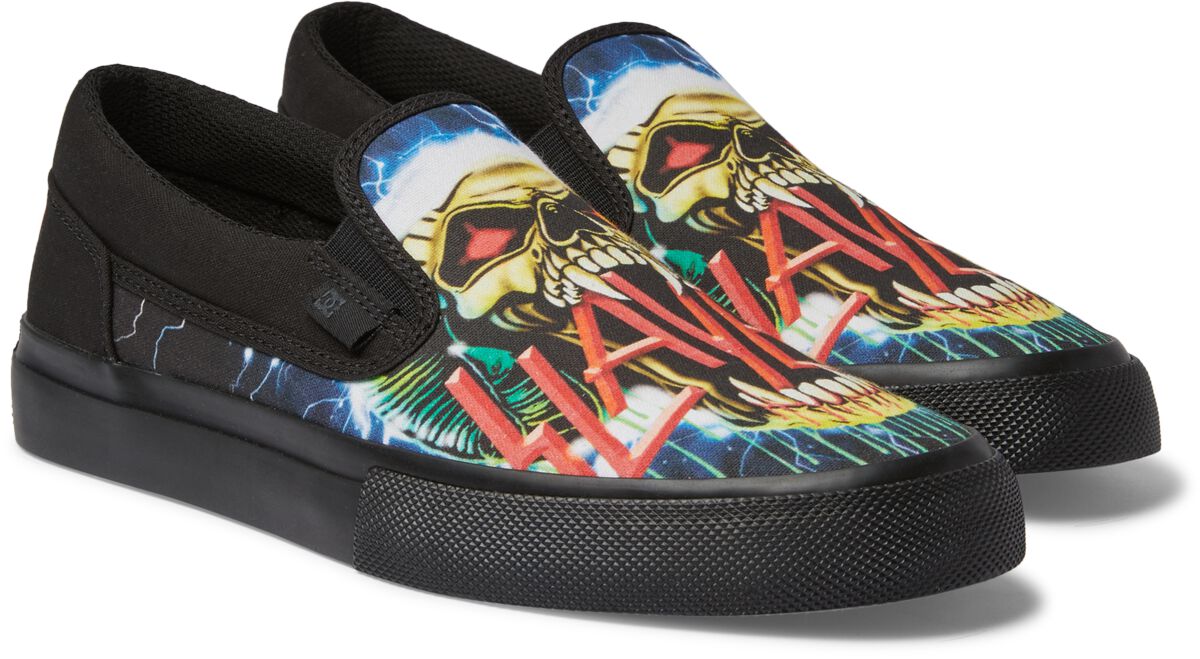 DC Shoes Sneaker - Slayer Manual Slip - EU41 bis EU45 - für Männer - Größe EU42 - schwarz  - Lizenziertes Merchandise!