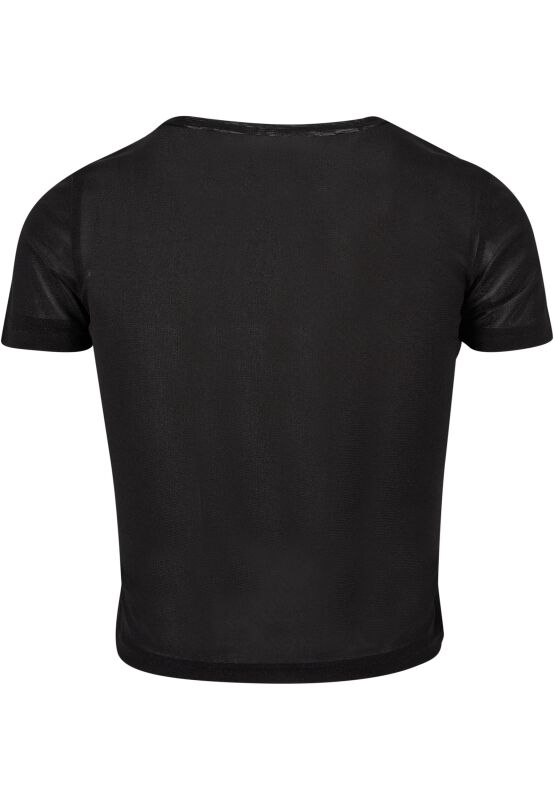 Levně Urban Classics Dámské, krátké, síťovinové tričko Tričko černá