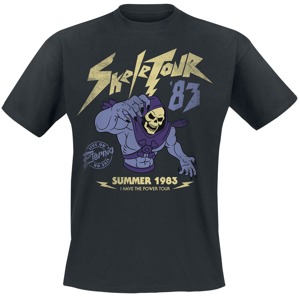 Levně Masters Of The Universe Skeletor - SkeleTour 83 Tričko černá