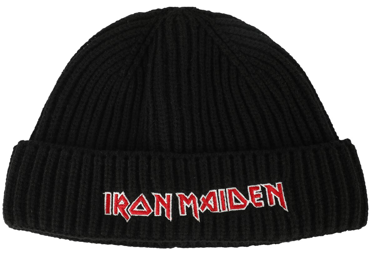 Levně Iron Maiden Logo Beanie čepice černá
