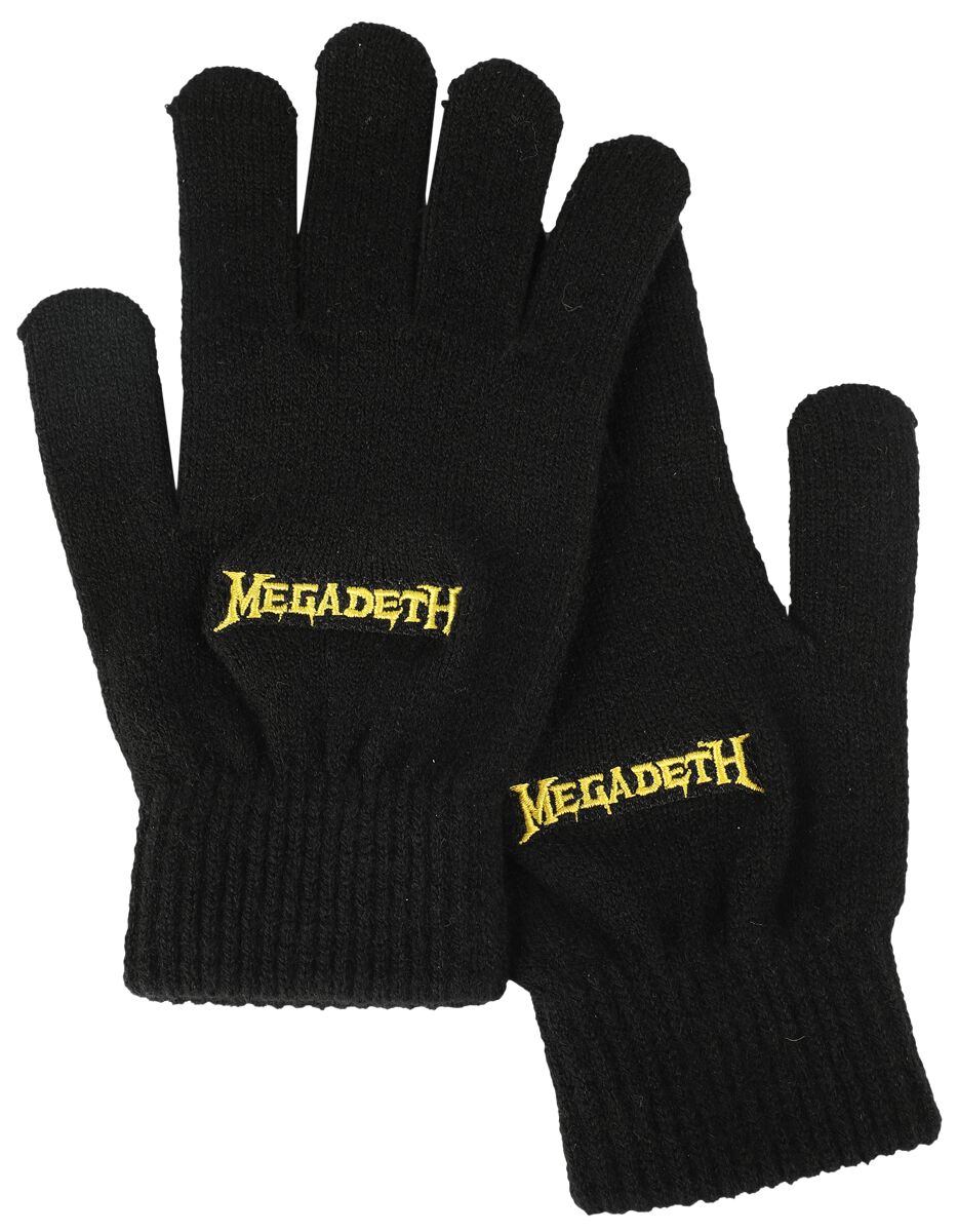 Megadeth Fingerhandschuhe - Logo - schwarz  - EMP exklusives Merchandise!
