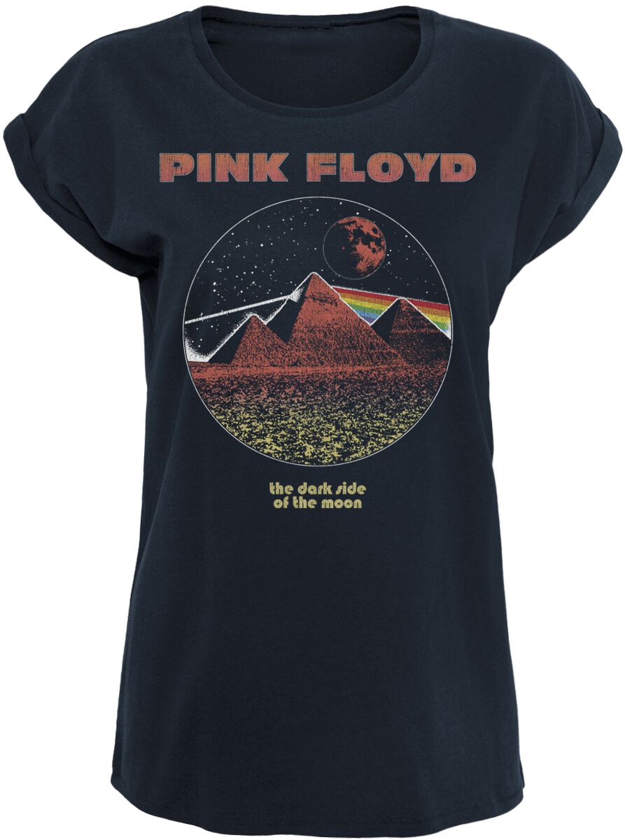 T-Shirt Manches courtes de Pink Floyd - DSTOM Pyramids Vintage - S à XXL - pour Femme - marine