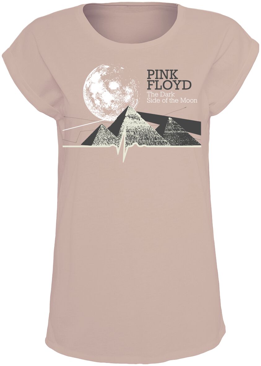 T-Shirt Manches courtes de Pink Floyd - DSTOM Pyramids Moon - S à XXL - pour Femme - vieux rose