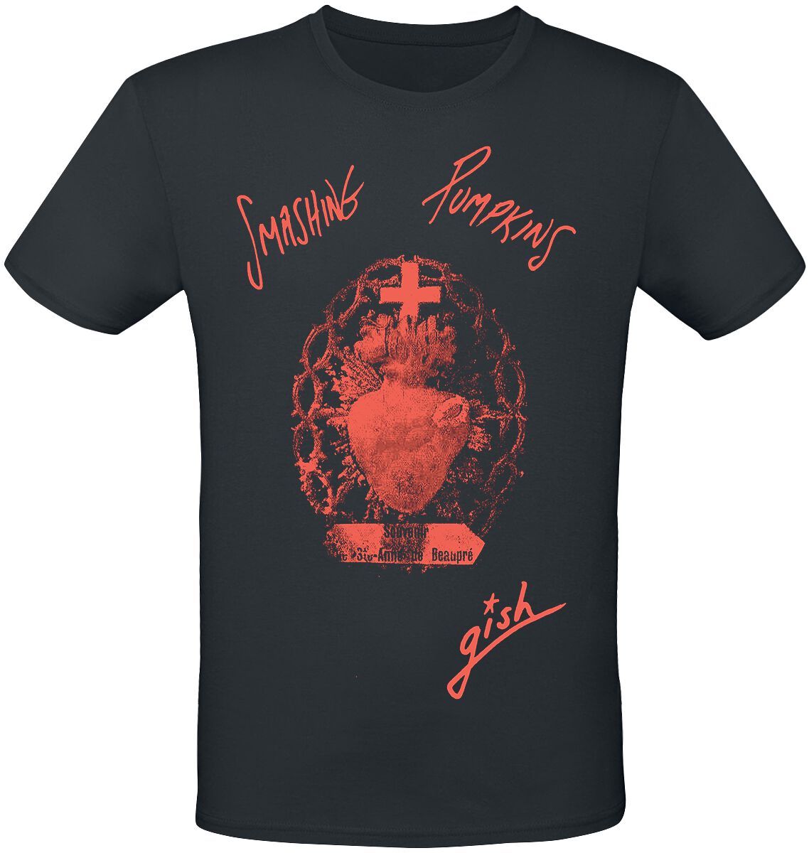 Smashing Pumpkins T-Shirt - Gish Sacred Heart - S bis 3XL - für Männer - Größe 3XL - schwarz  - Lizenziertes Merchandise!