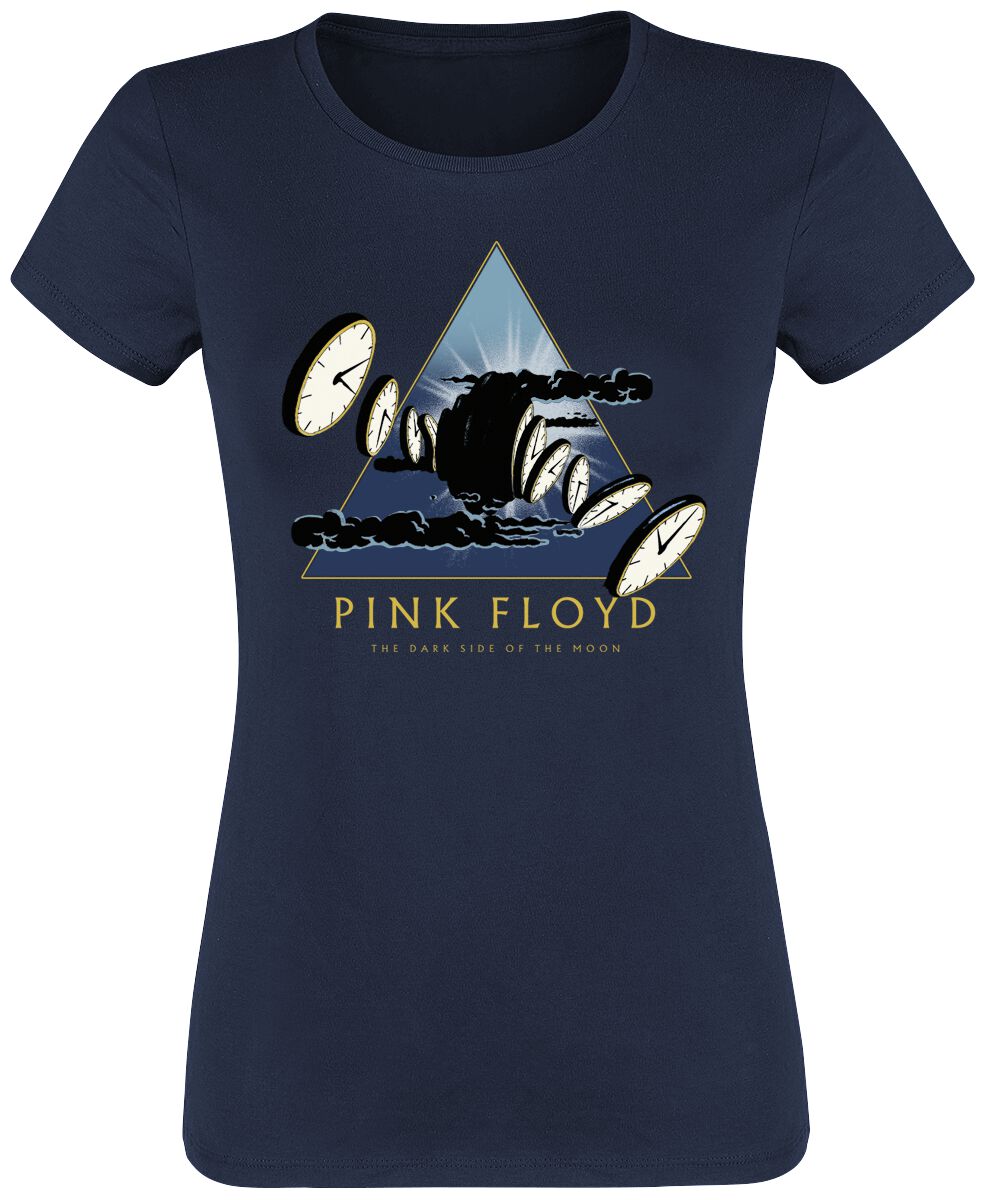 Image of T-Shirt di Pink Floyd - The Dark Side Of The Moon 50th Anniversary - L a XXL - Donna - blu navy