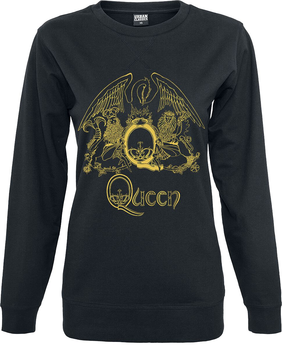 Sweat-shirt de Queen - Crest Logo Gold - S à XL - pour Femme - noir
