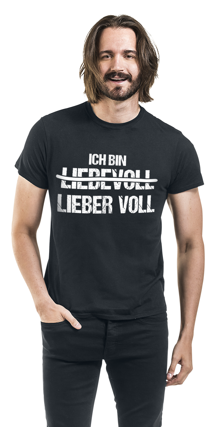 Alkohol & Party Lieber voll T-Shirt schwarz
