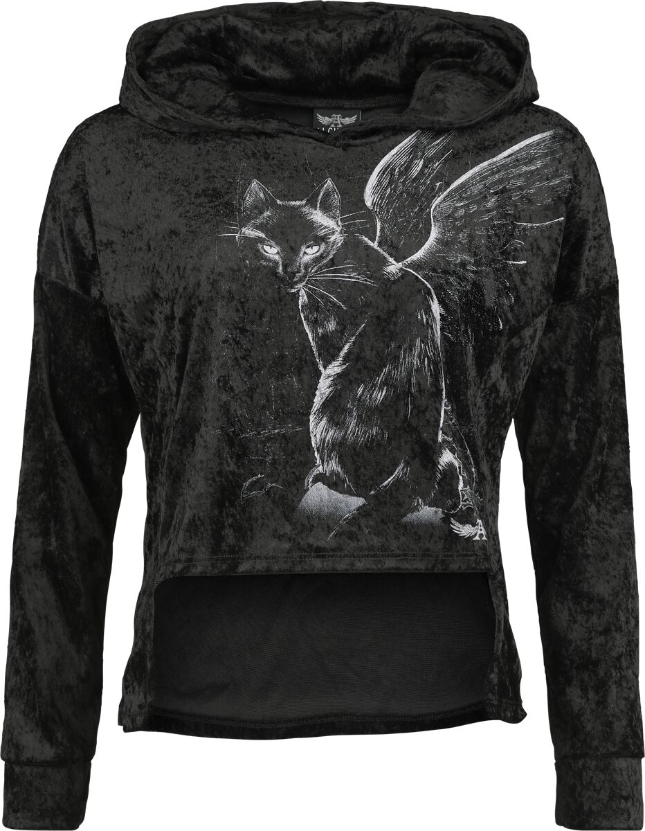 Alchemy England – Gothic Kapuzenpullover – Iman – S bis XXL – für Damen – Größe L – schwarz Alchemy England – Gothic Kapuzenpullover – Iman – S bis XXL – für Damen – Größe L – schwarz