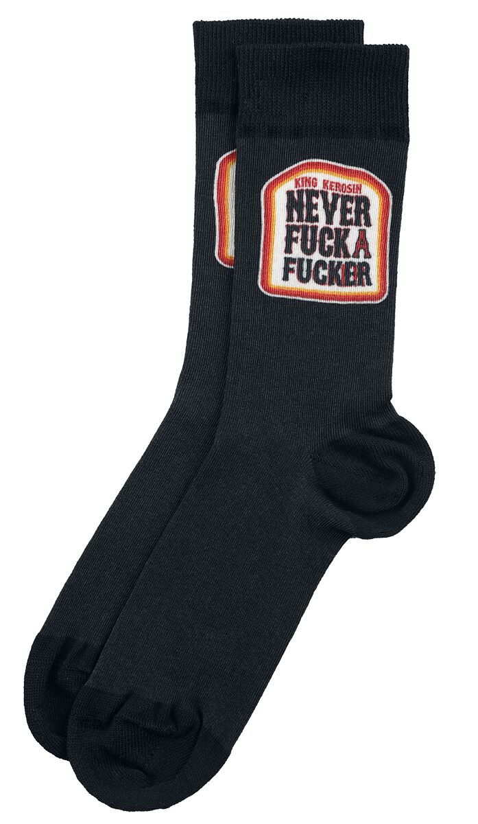 Levně King Kerosin Never Fuck A Fucker Socks Ponožky šedá