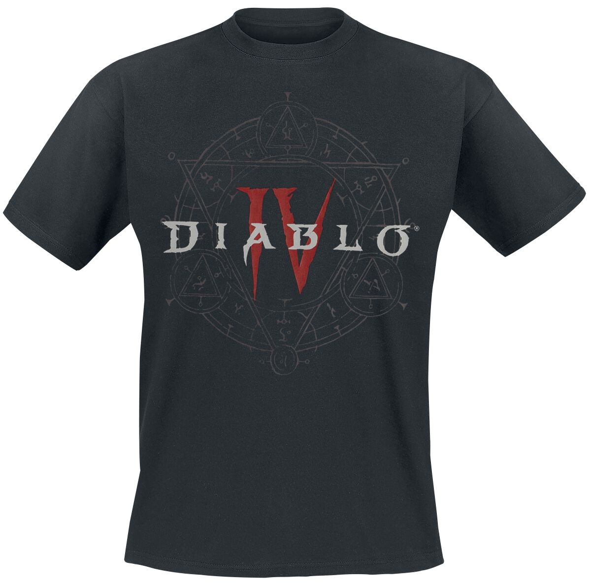 Diablo – Gaming T-Shirt – 4 – Pentagram – S bis M – für Männer – Größe M – schwarz