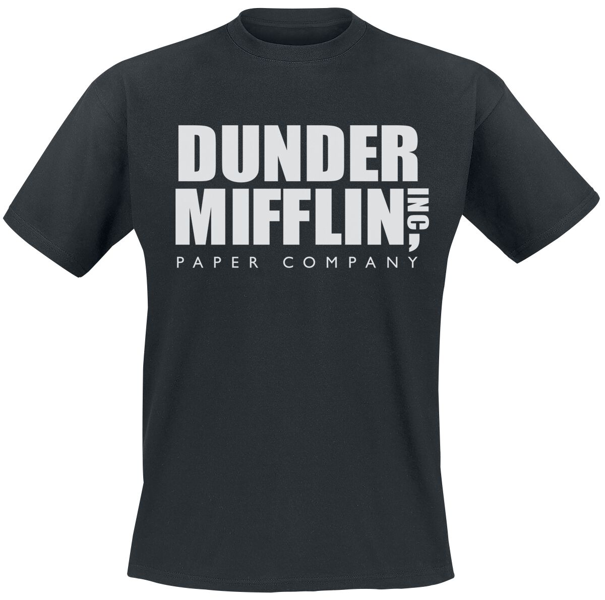 The Office T-Shirt - Dunder Mifflin, Inc. - Logo - S bis XXL - für Männer - Größe S - schwarz  - Lizenzierter Fanartikel