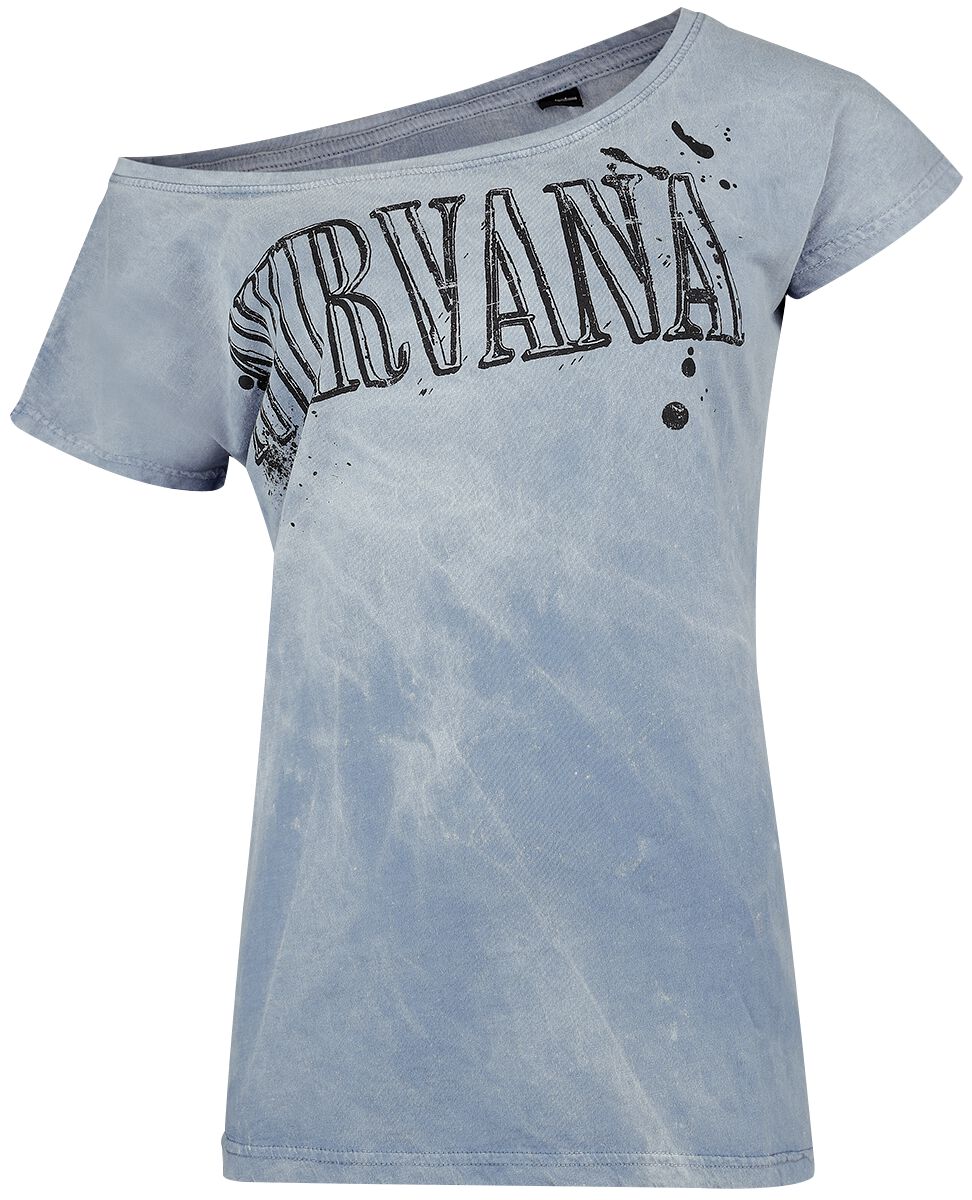 T-Shirt Manches courtes de Nirvana - In Utero Collage - S à XXL - pour Femme - bleu clair