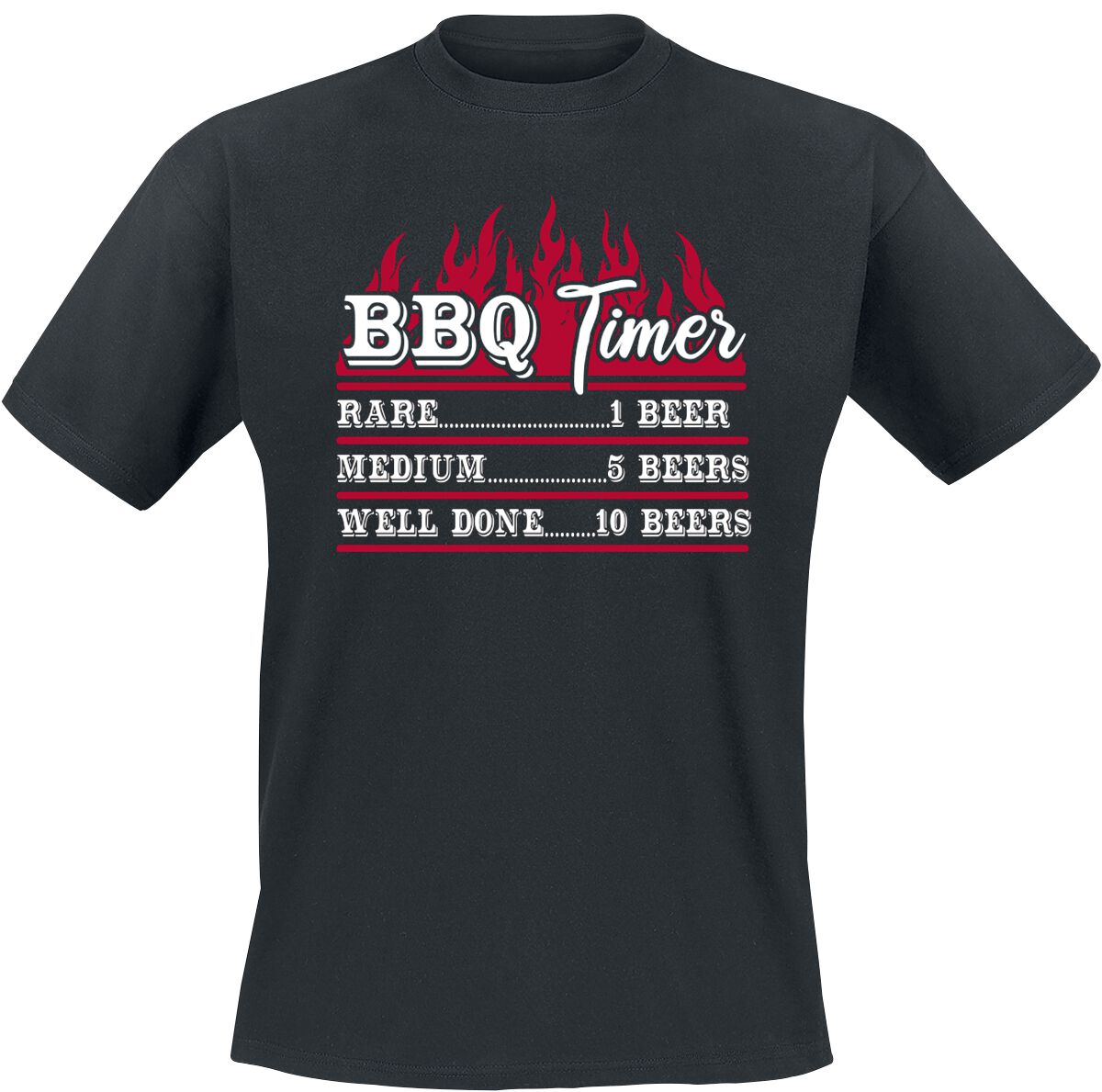 Food BBQ Times T-Shirt schwarz in 5XL