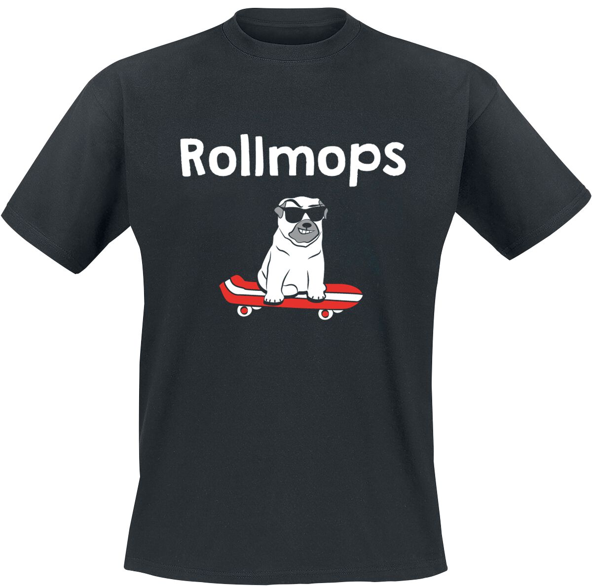 Tierisch T-Shirt – Rollmops – M bis XXL – für Männer – Größe L – schwarz