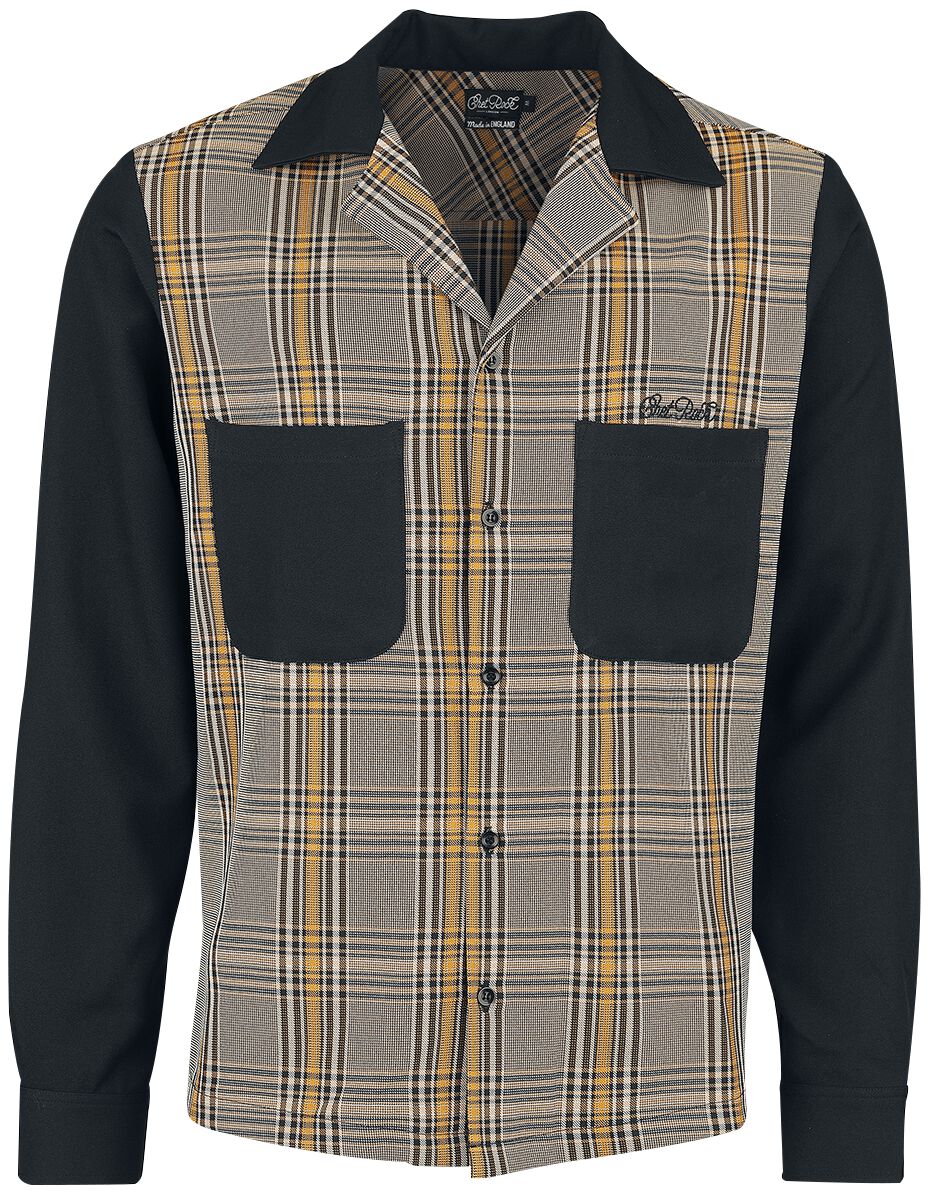Chet Rock – Rockabilly Langarmhemd – Kirk Long Sleeve Shirt – L bis 3XL – für Männer – Größe 3XL – schwarz/multicolor