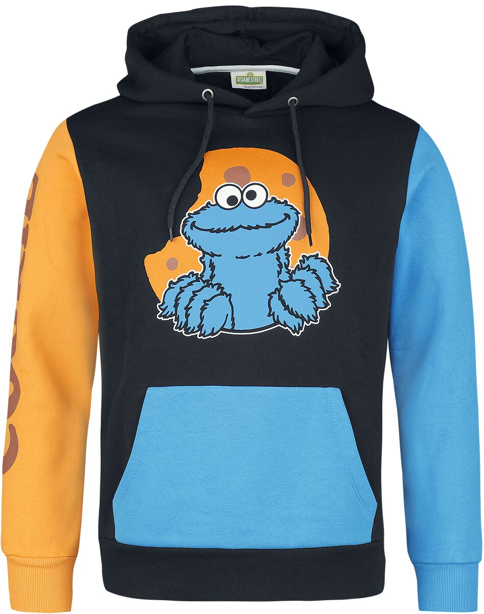 Sesamstraße Cookie Monster Kapuzenpullover multicolor in XXL