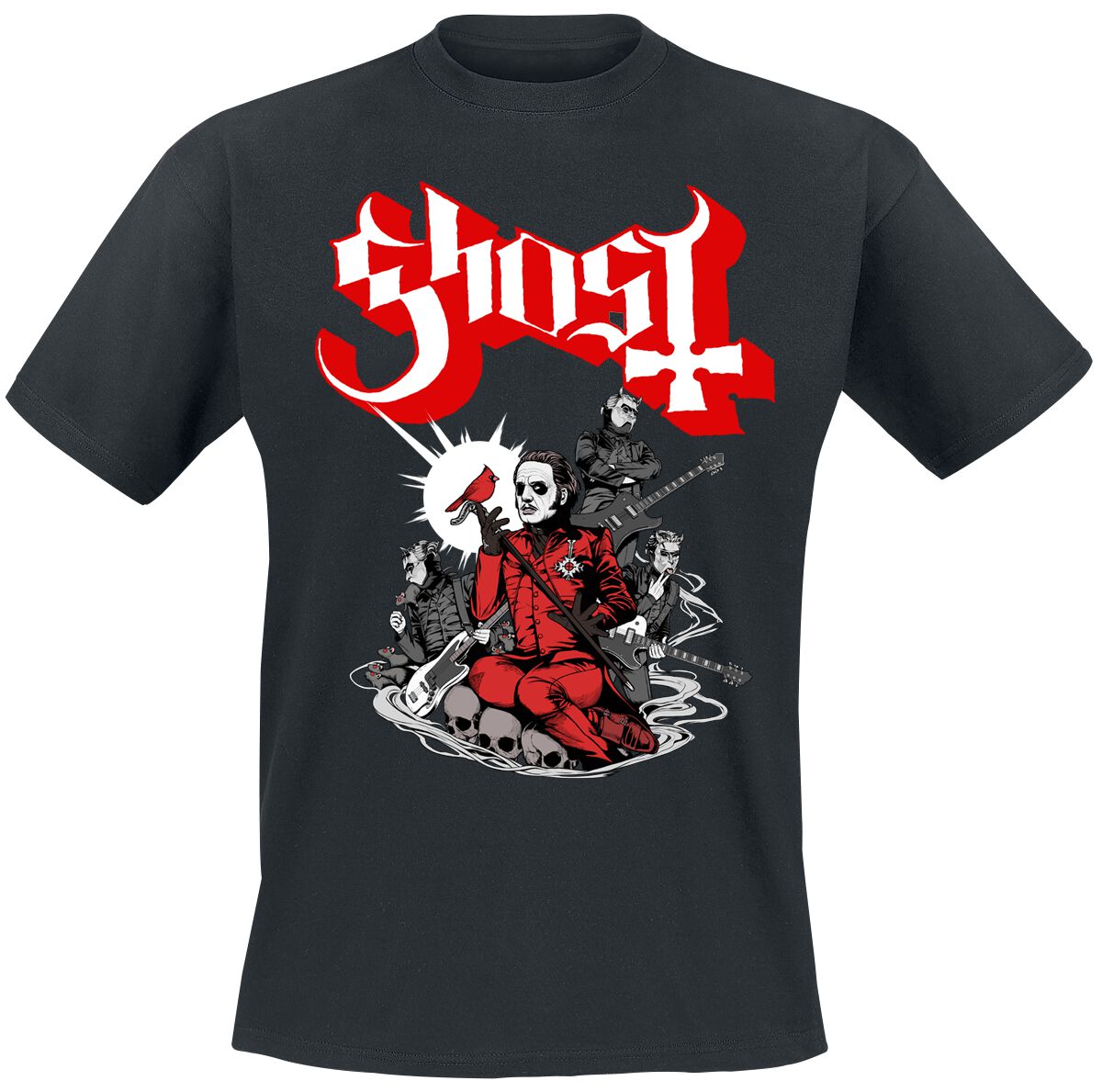 Ghost T-Shirt - Cardinale - S bis 4XL - für Männer - Größe L - schwarz  - Lizenziertes Merchandise!