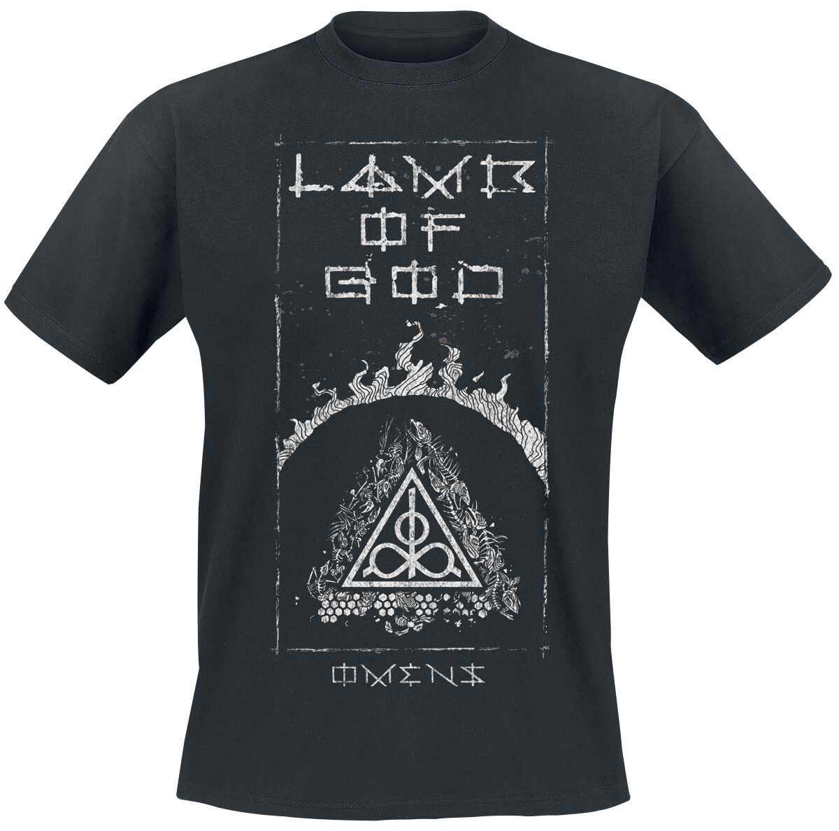 Levně Lamb Of God Omens Frame Tričko černá
