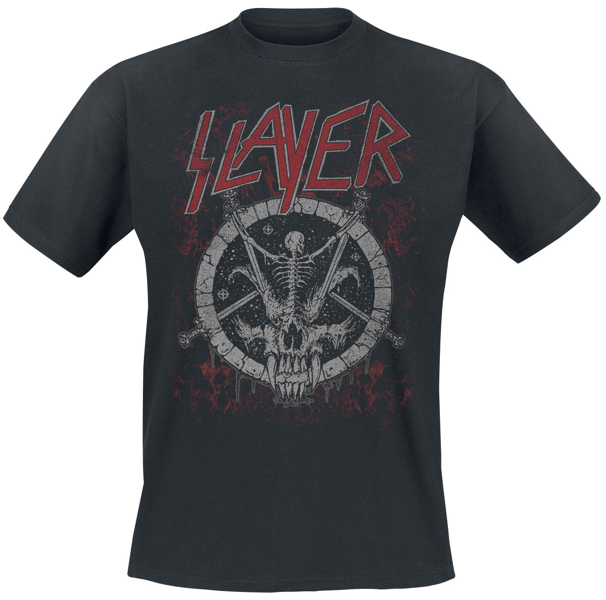 Image of T-Shirt di Slayer - Divine Skeleton - M a 4XL - Uomo - nero