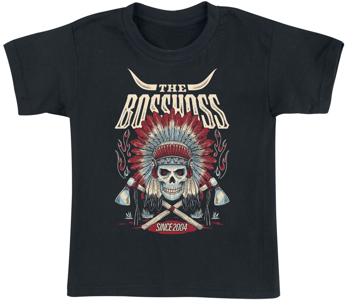T-shirt de The BossHoss - Chief Skull Kids - 110/116 à 152/164 - pour filles & garçonse - noir