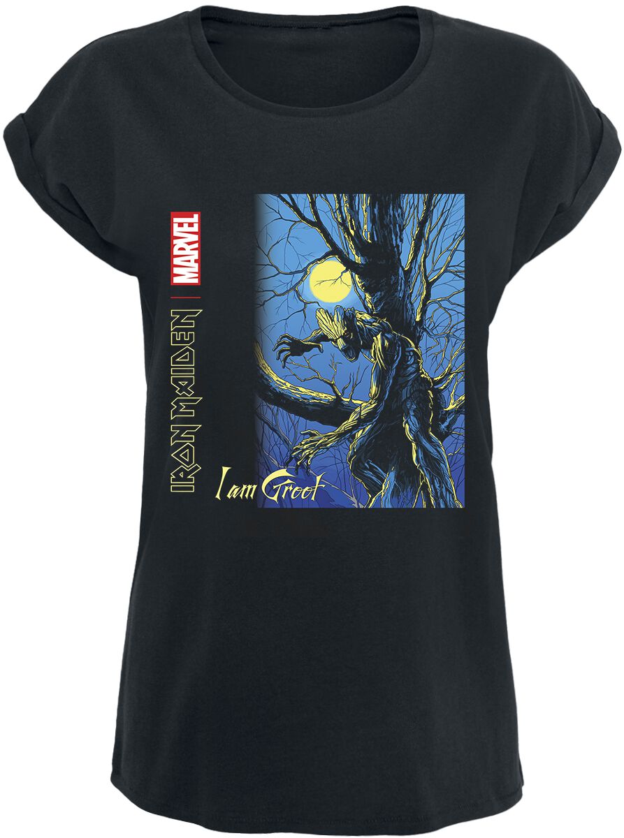 Iron Maiden - Marvel T-Shirt - S - für Damen - Größe S - schwarz  - Lizenziertes Merchandise!