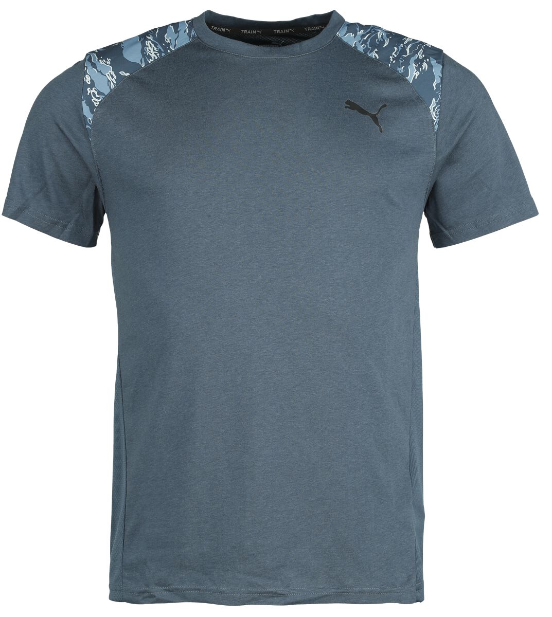 Puma TRAIN CONCEPT AOP TEE T-Shirt blau in L
