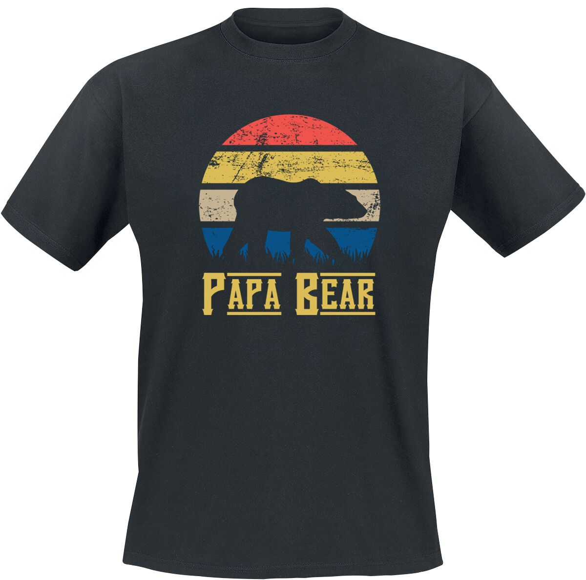 Familie & Freunde Papa Bear T-Shirt schwarz in 5XL