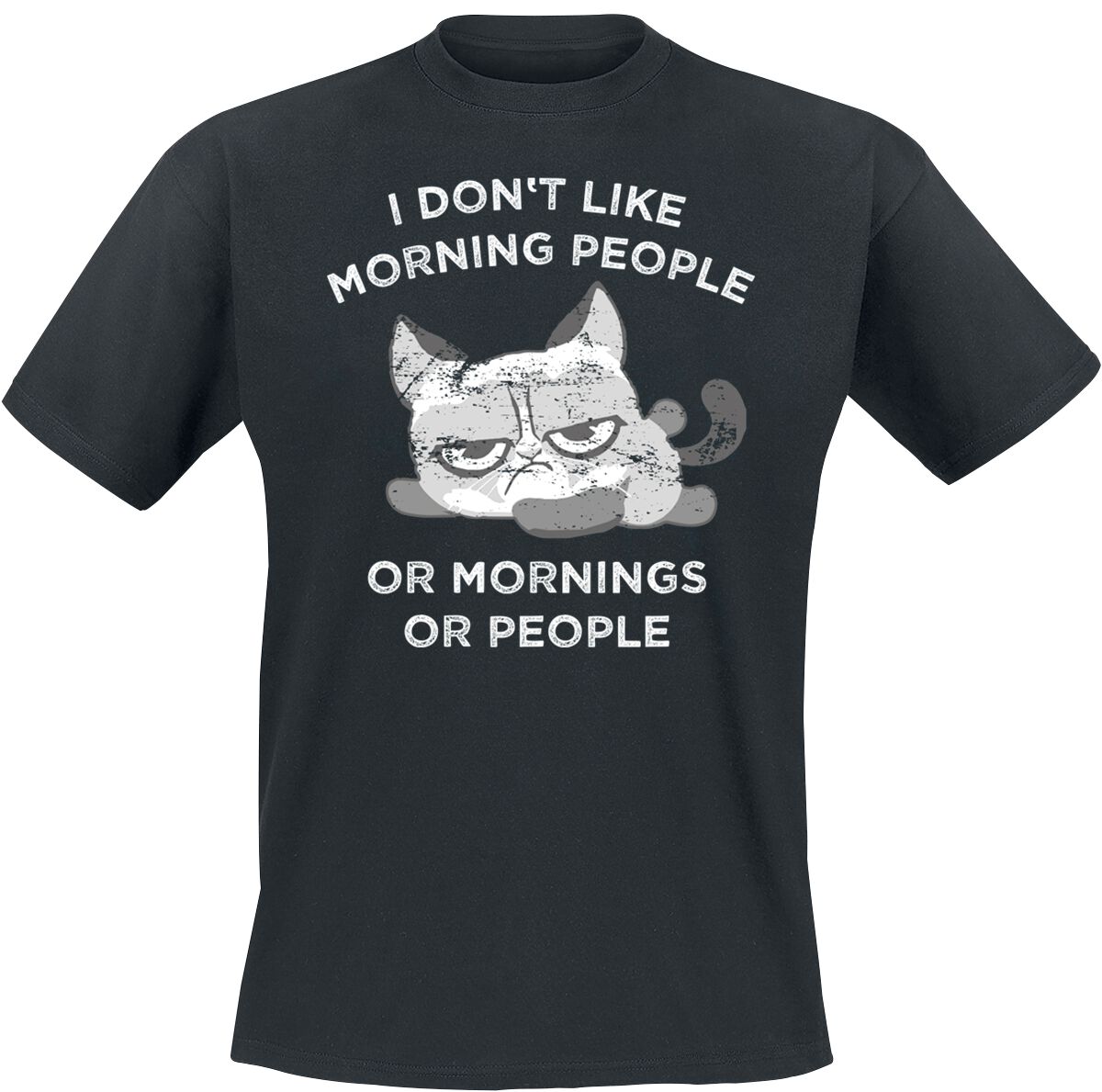 Tierisch I Don't Like Morning People... T-Shirt schwarz in 4XL