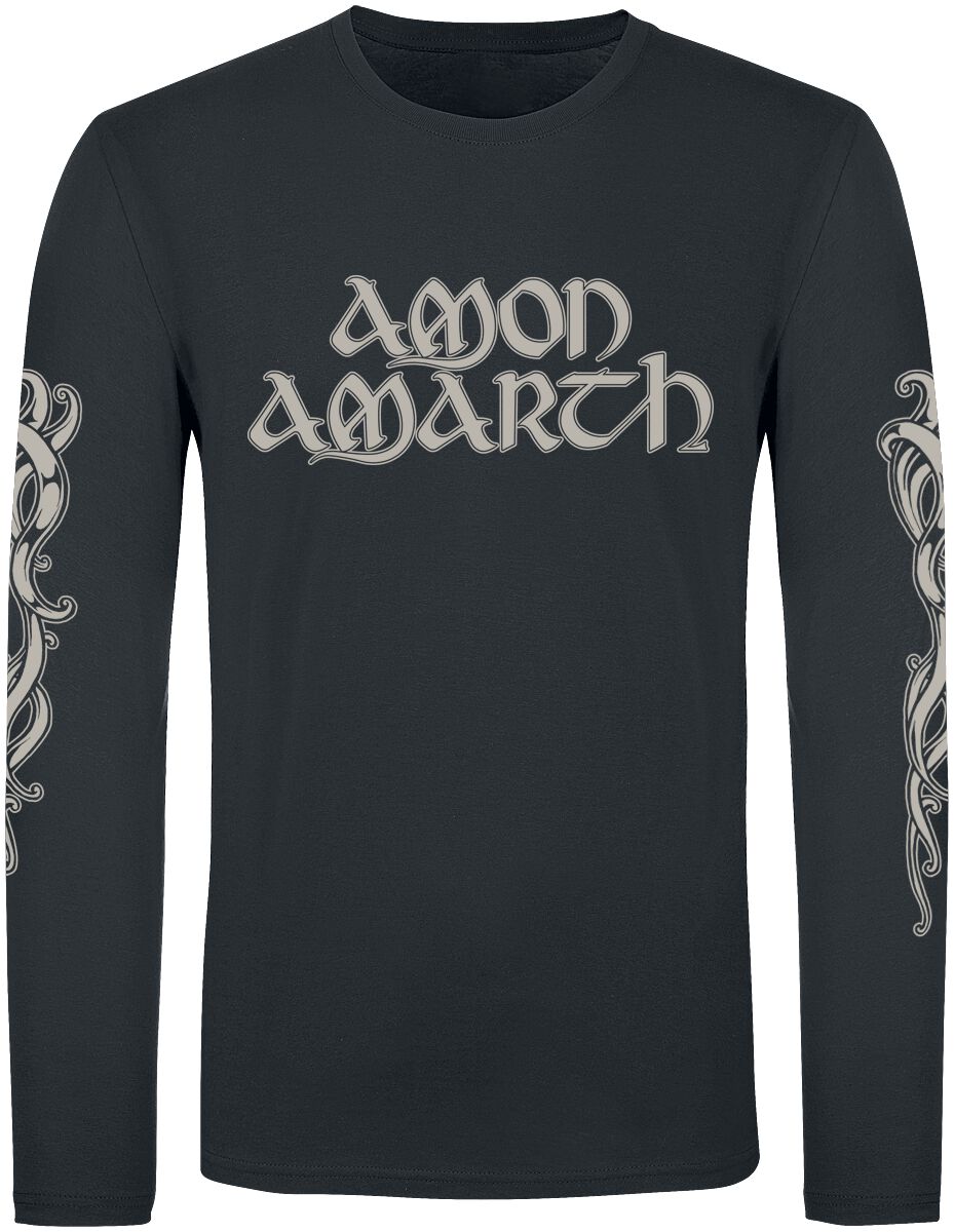 Amon Amarth Langarmshirt - Horse - S bis XXL - für Männer - Größe L - schwarz  - EMP exklusives Merchandise!