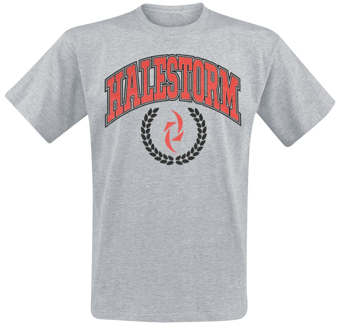 Halestorm T-Shirt - Varsity Logo - S bis XL - für Männer - Größe S - grau meliert  - Lizenziertes Merchandise!