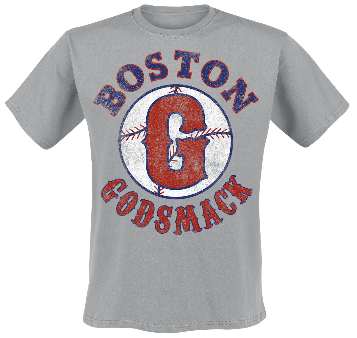 Godsmack T-Shirt - Boston - S bis M - für Männer - Größe M - grau  - Lizenziertes Merchandise!